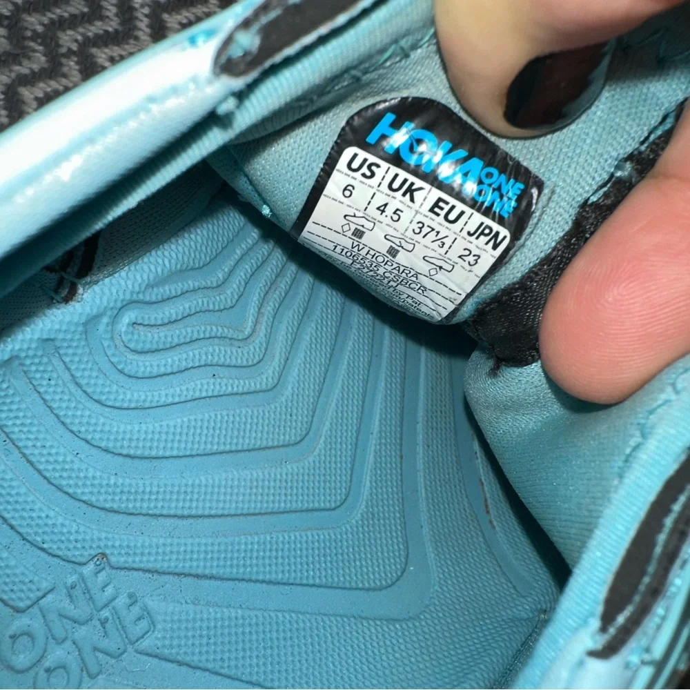 Hoka One One Hopara blue &‎ orange shoes. Size 6